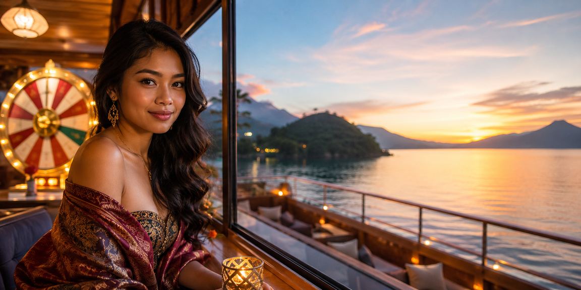 Pengguna kafe Vietnam menikmati minuman sambil menantikan hasil lucky draw di ponsel